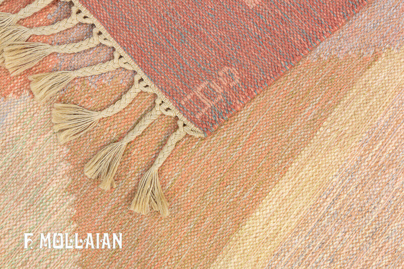 Semi-Antique Swedish Kilim n°:73320174